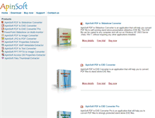 Tablet Screenshot of apinsoft.com